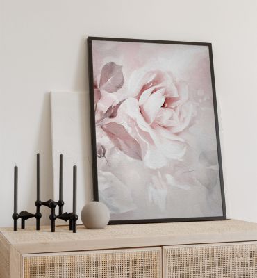Poster blühende Rosen gemalt mit Ölfarbe