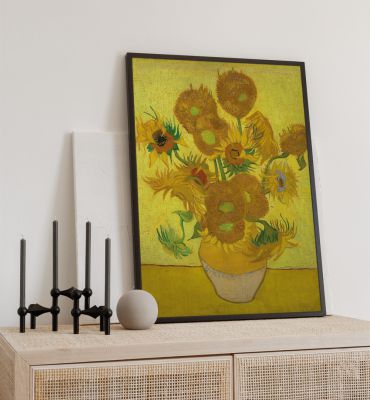 Poster Vase mit Sonnenblumen