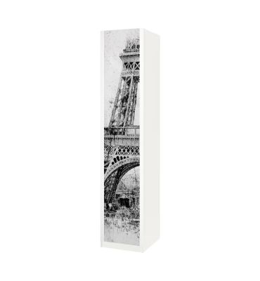Schrankaufkleber Pax Eiffelturm Nostalgie grau