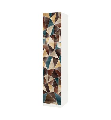 Schrankaufkleber Pax Abstrakte kleine Dreiecke in Holz Farben
