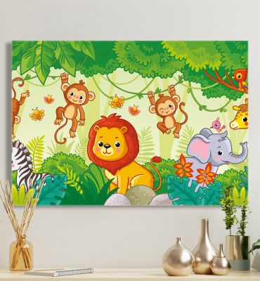 Leinwandbild Tiere im Dschungel Hauptbild mit Beispiel