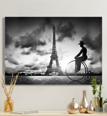 Leinwandbild Eiffelturm Fahrrad Hauptbild mit Beispiel