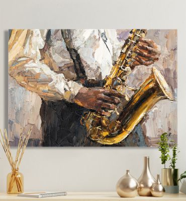 Leinwandbild Saxofonist 1