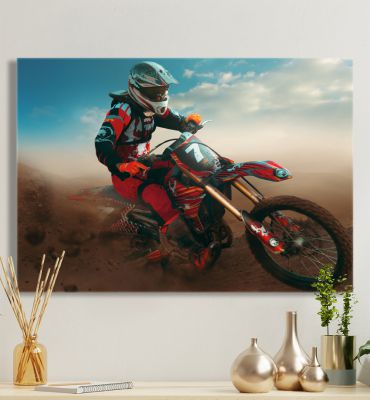 Leinwandbild Motocross 1 Hauptbild mit Beispiel