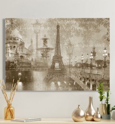 Leinwandbild Paris Collage