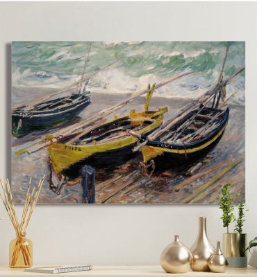 Leinwandbild Drei Fischerboote Hauptbild mit Beispiel