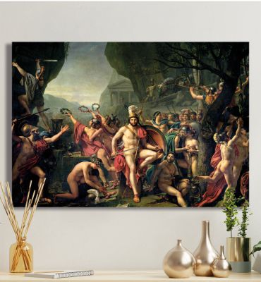 Leinwandbild Leonidas an den Thermopylen Hauptbild mit Beispiel