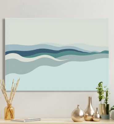 Leinwandbild Blauer Wellen Hauptbild mit Beispiel