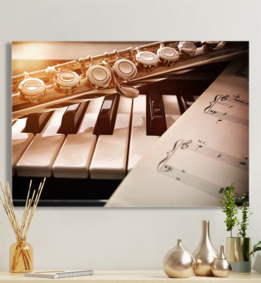 Leinwandbild Piano und Flöte Hauptbild mit Beispiel