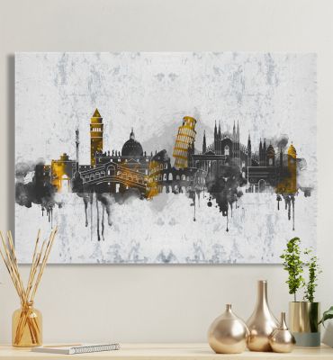 Leinwandbild Stadt schwarz-gold Hauptbild mit Beispiel