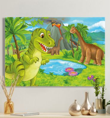 Leinwandbild Dinosaurierpark Hauptbild mit Beispiel