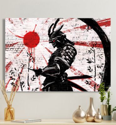 Leinwandbild Samurai Illustration Hauptbild mit Beispiel