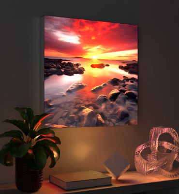 PIXLIP Poster Sonnenuntergang überm Meer