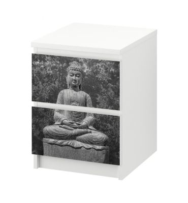 Kommodenaufkleber Malm versteinerte Buddha Statue