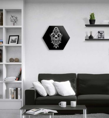 Wall Art Hexagon Schwarz Nr. 2 Livebild