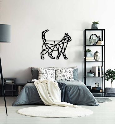 3D Wall Art streunende Katze Schlafzimmer