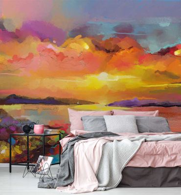 Fototapete Sonnenuntergang Gemälde Hauptbild mit Beispiel
