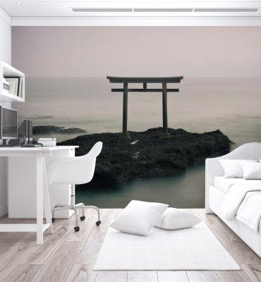 Fototapete Torii Tor am Meer mit Wellen Hauptbild mit Beispiel