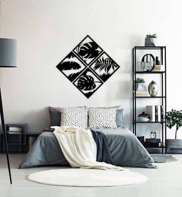 3D Wall Art Palmenblätter Schlafzimmer