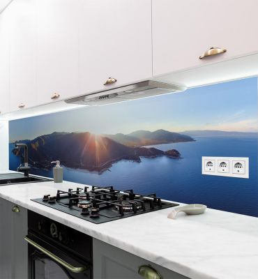 Küchenrückwand Landschaft Sonnenaufgang am Meer selbstklebend Hauptbild mit Beispiel