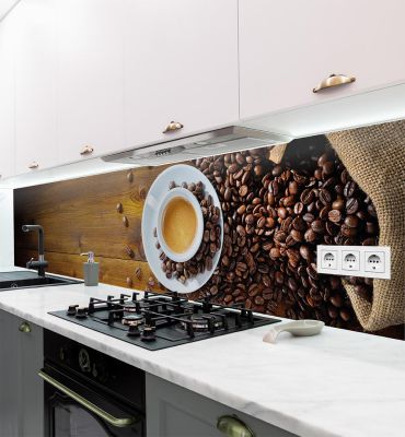 Küchenrückwand Kaffee selbstklebend Hauptbild mit Beispiel