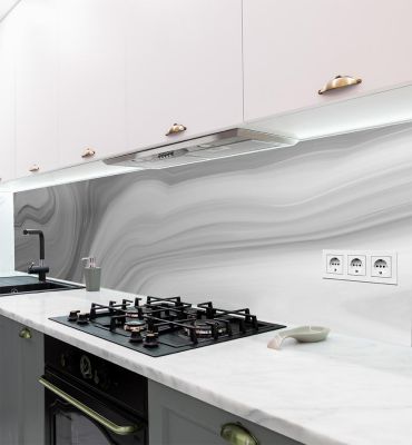 Küchenrückwand Marmor grau selbstklebend Hauptbild mit Beispiel