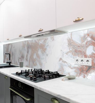 Küchenrückwand Marmor bronze
