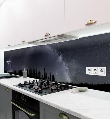 Küchenrückwand Sternehimmel Gesamtbild