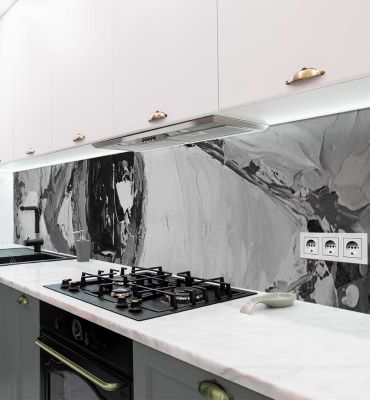 Küchenrückwand Augen Gemälde grau selbstklebend Hauptbild mit Beispiel