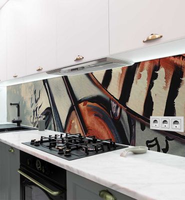 Küchenrückwand Saxophon selbstklebend Hauptbild mit Beispiel