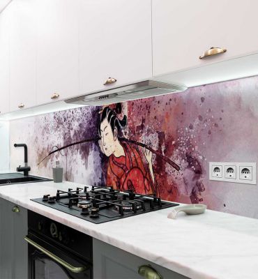 Küchenrückwand Japan Gemälde selbstklebend