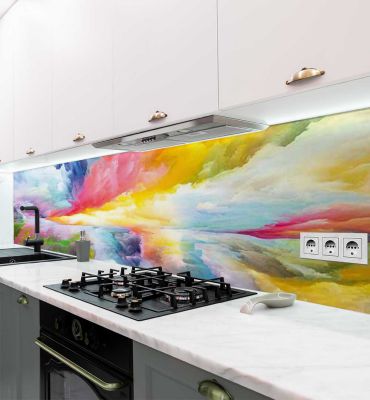 Küchenrückwand Horizont gemalt selbstklebend