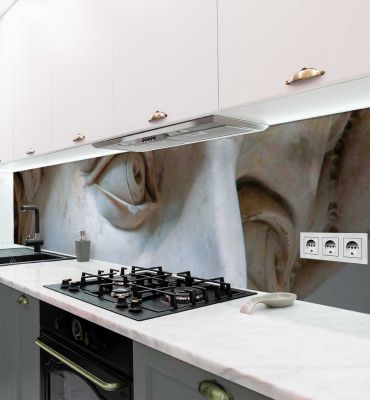 Küchenrückwand David Skulptur selbstklebend Hauptbild mit Beispiel