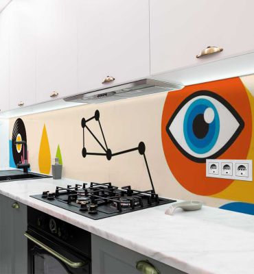 Küchenrückwand Geometrische Kunst selbstklebend Hauptbild mit Beispiel
