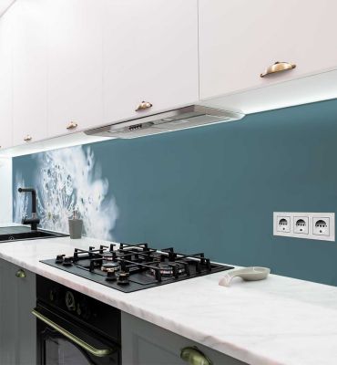 Küchenrückwand Pusteblume mit Tau selbstklebend Hauptbild mit Beispiel