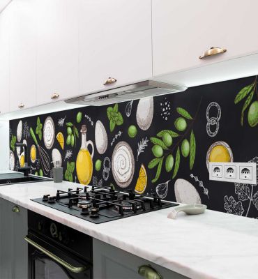 Küchenrückwand selbstgemachte Mayo selbstklebend Hauptbild mit Beispiel