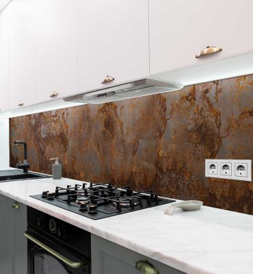 Küchenrückwand Rostige Fläche selbstklebend Hauptbild mit Beispiel