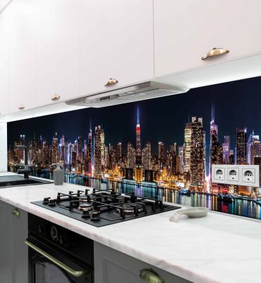 Küchenrückwand Skyline selbstklebend Hauptbild mit Beispiel