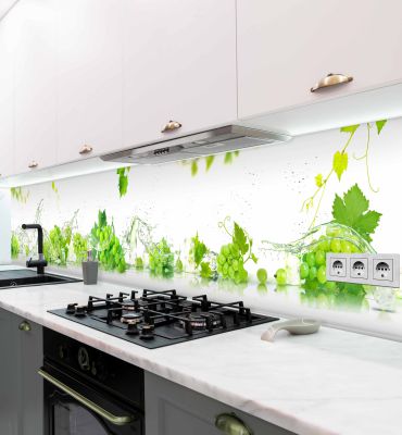 Küchenrückwand Weiße Trauben selbstklebend Hauptbild mit Beispiel
