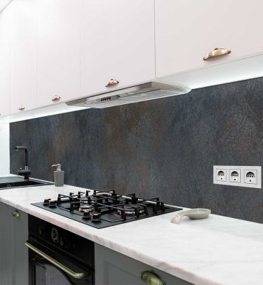 Küchenrückwand verwaschene Stahlwand selbstklebend