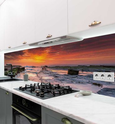 Küchenrückwand Sonnenuntergang Bucht Meer selbstklebend Hauptbild mit Beispiel