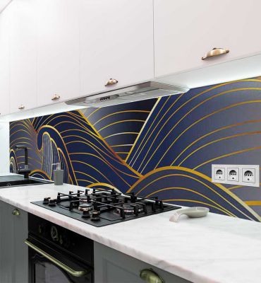 Küchenrückwand Abstrakte Malerei Wellen selbstklebend