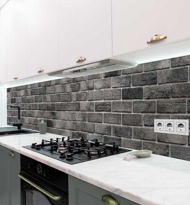 Küchenrückwand Backsteinwand selbstklebend Hauptbild mit Beispiel