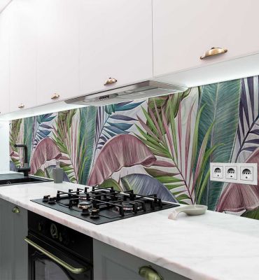 Küchenrückwand tropische Pflanzen im Wald selbstklebend