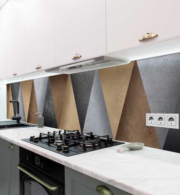 Küchenrückwand Abstraktes Dreieck Muster selbstklebend Hauptbild mit Beispiel