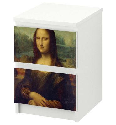 Aufkleber Kommode Mona Lisa 2 Türen 