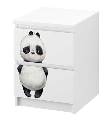 Aufkleber Kommode Panda 2 Türen 