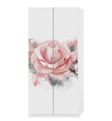 Schrankaufkleber Blume pink 2 Tür 
