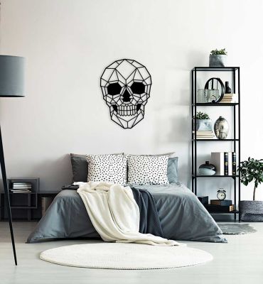 3D Wall Art Totenkopf Schlafzimmer