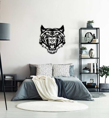 3D Wall Art brüllender Tiger Schlafzimmer